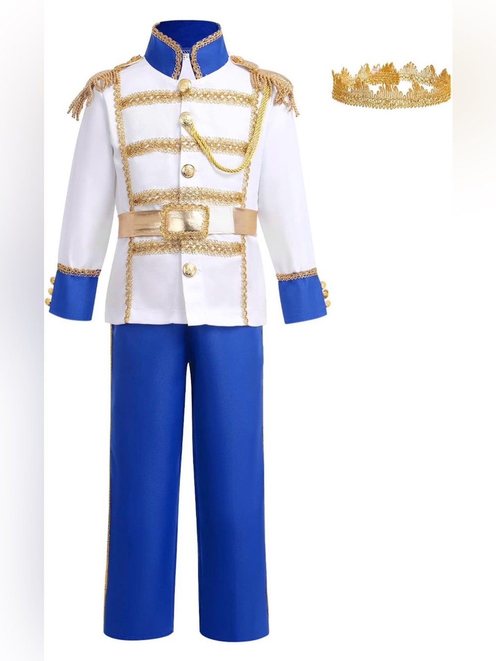 Prince Costume for Boys Medieval Royal Prince Jacket with Pants 2-3T